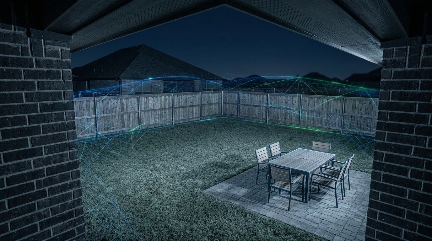 Backyard camera view