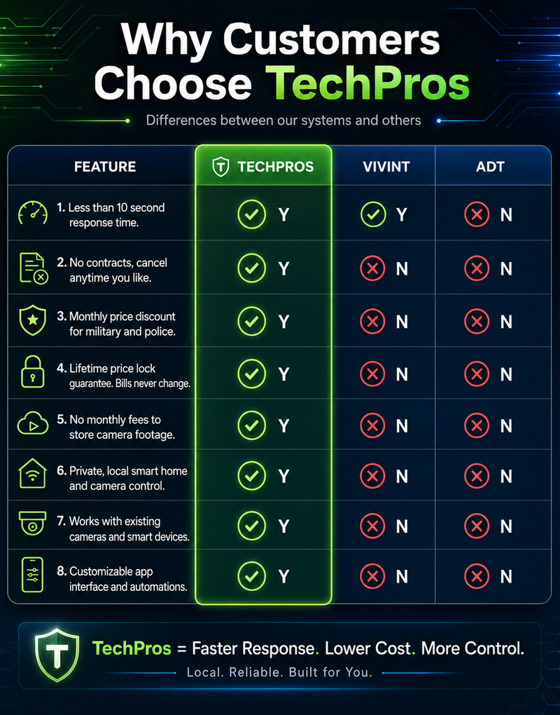 Why customers choose TechPros comparison